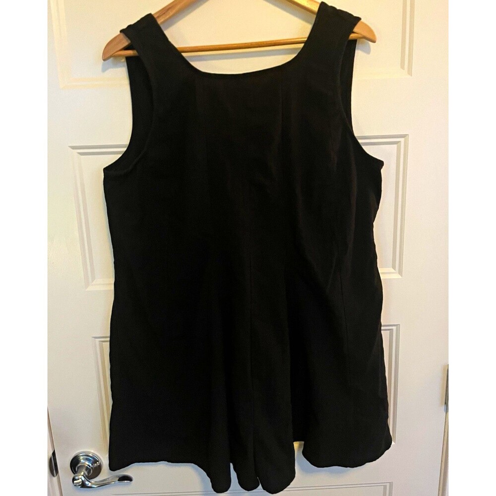 ASOS DESIGN Black Solid Sleeveless Scoop Neck Romper One-Piece Womens Size 10